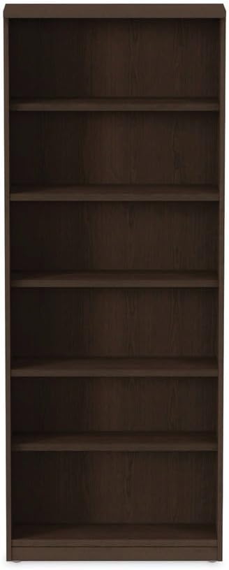 Alera ALE Valencia Series Bookcase, Six-Shelf, 31 3/4w x 14d x 80 3/8h, Espresso
