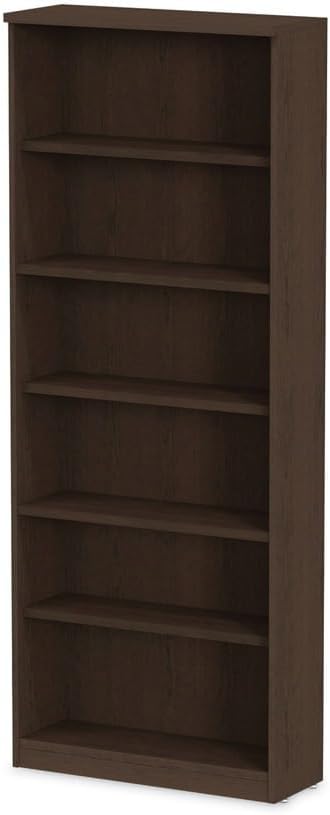 Alera ALE Valencia Series Bookcase, Six-Shelf, 31 3/4w x 14d x 80 3/8h, Espresso