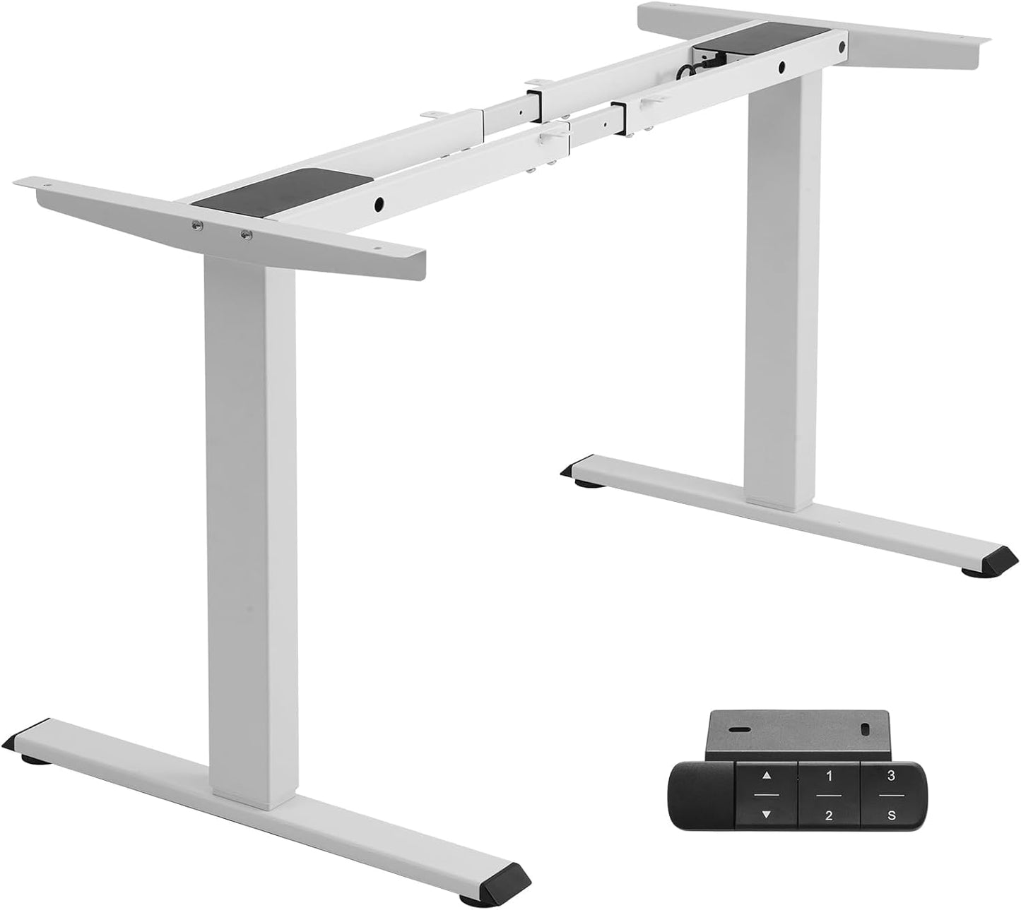 TOPSKY Dual Motor Electric Adjustable Standing for up to 70.8”x31.5” Table Tops, 225 lbs Weight Capacity, Computer Desk for Home and Office (Black Frame only)