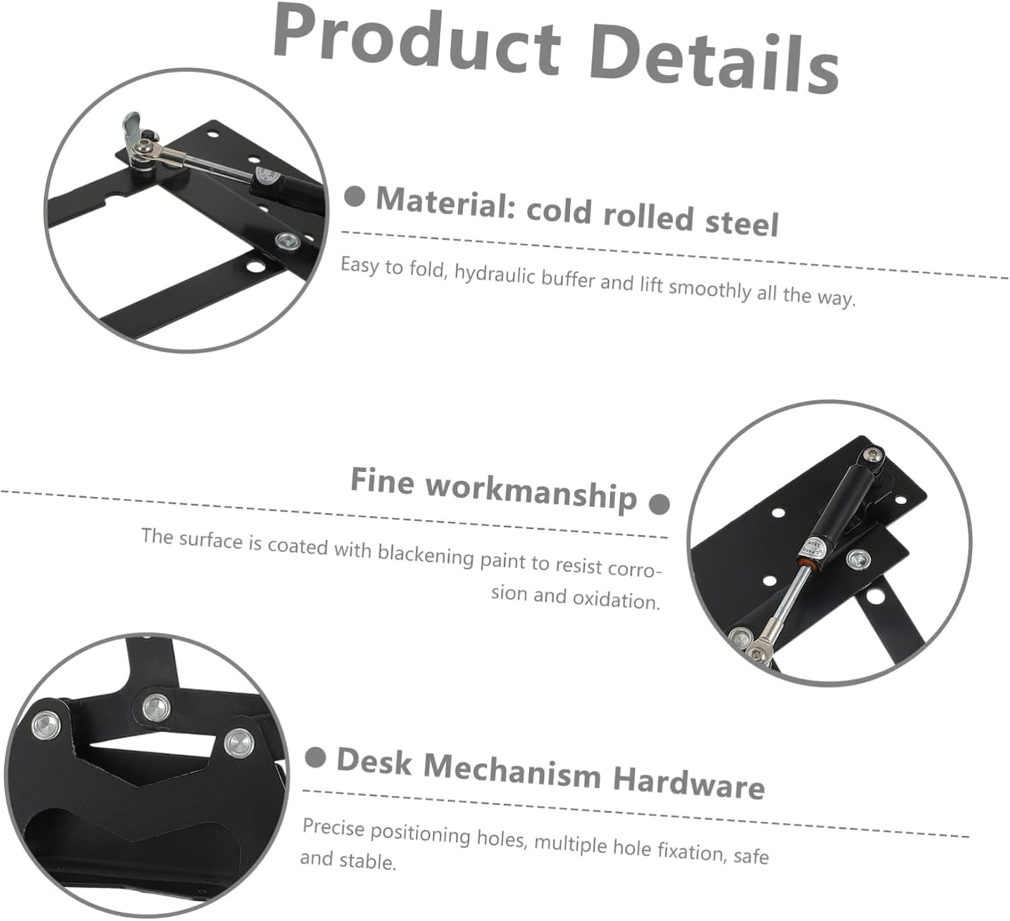 Homoyoyo Desk Lifting Frame Lifting Support Frame Stand up Hinge Perfect for Tea Tables Computer Tables Multi-Function Use