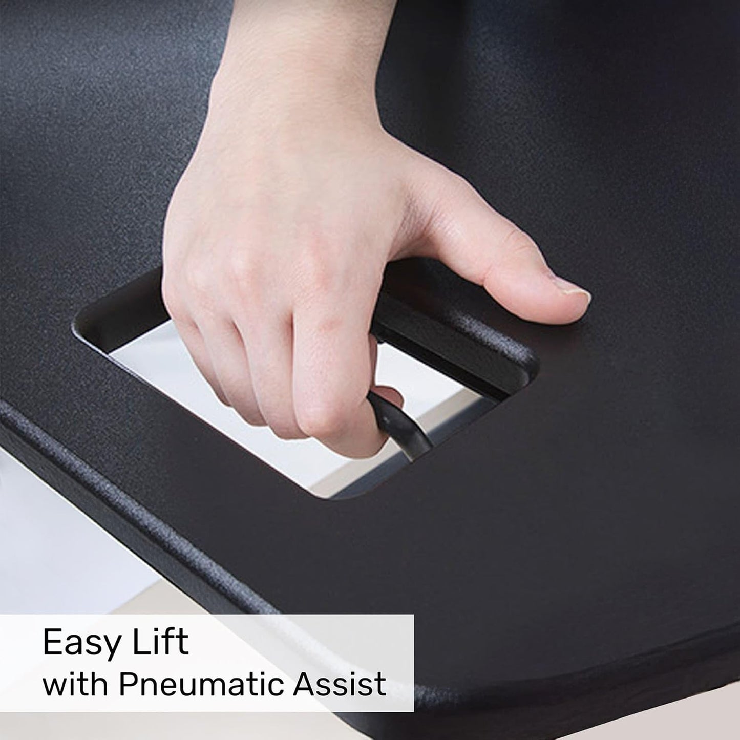 X-Elite Pro 40" Corner Standing Desk Converter with Pneumatic Lift | Adjustable Sit to Stand Riser, L-Shaped Desks & Cubicles | Fully Assembled Computer Workstation (Matte Black)