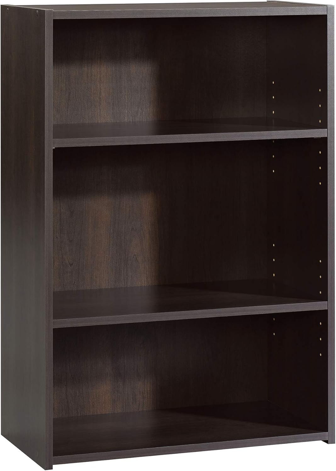 Sauder Beginnings 3-Shelf Bookcase, Bookshelf with Adjustable Storage Shelves, in Brook Cherry finish