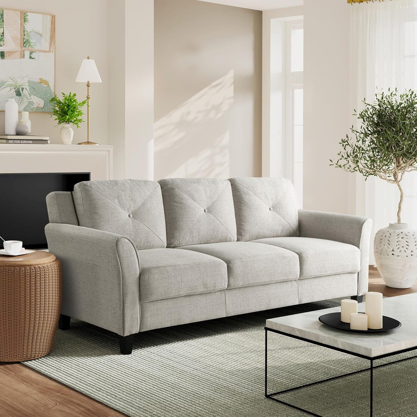 Lifestyle Solutions Harrington Sofa in Black